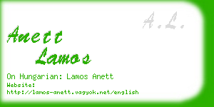 anett lamos business card